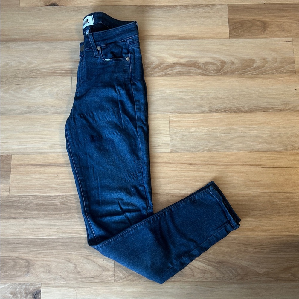 PAIGE Dark Blue Verdugo Ankle Jeans